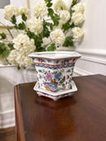 Vintage Bombay Famille Rose Style Planter with Underplate