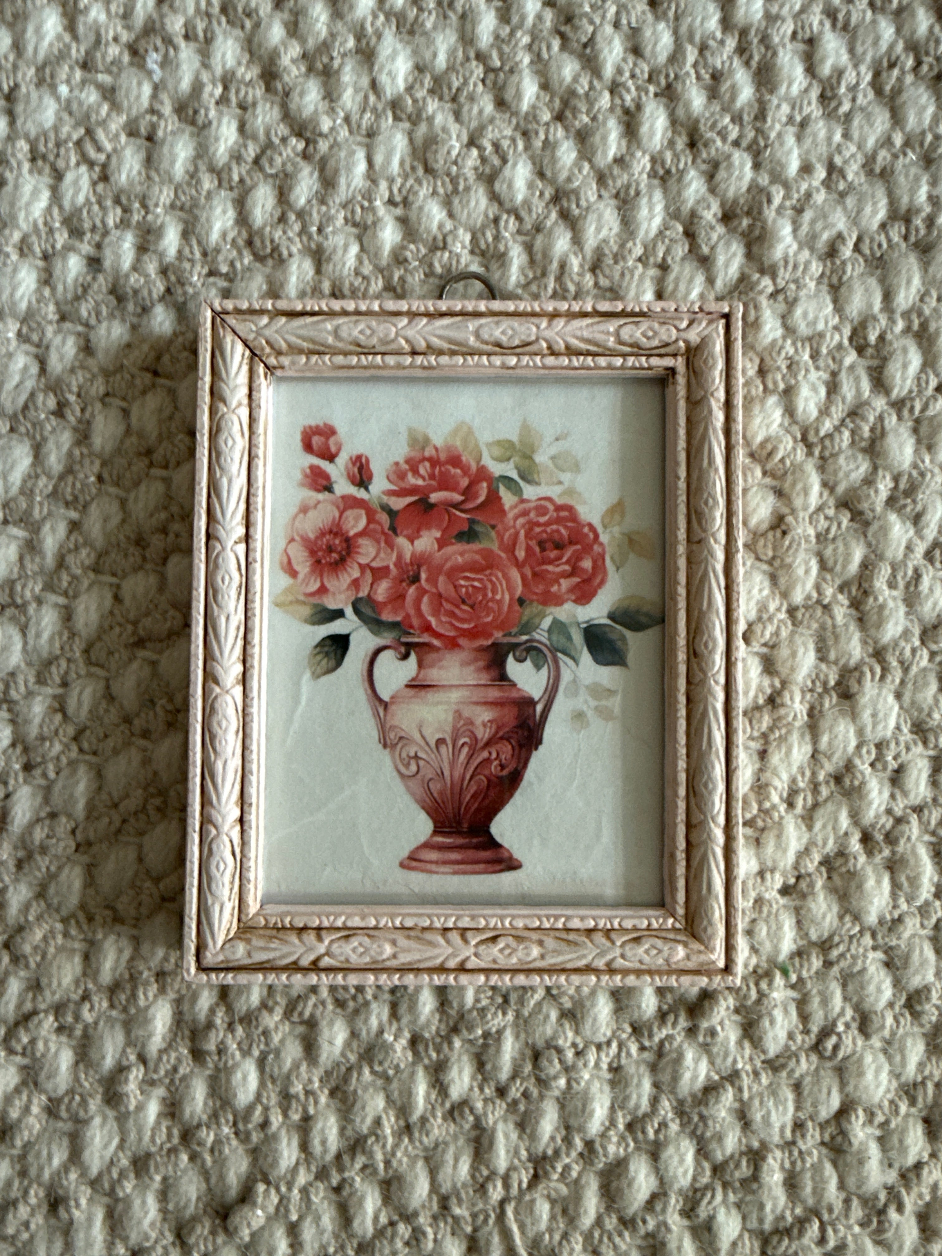 1946 Floral Mini Art Pink Frame