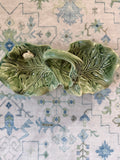 Cabbage and White Bunny Divided Dish - 11.25”W x 6”H