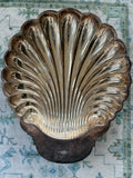 Vintage WM Rogers Silver-plate Scallop Shell Platter - 13 1/8" x 11' - Unpolished
