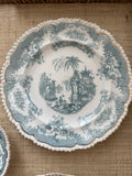 Antique John Maddock & Sons "Bombay" Blue Green Transferware 9" Plate