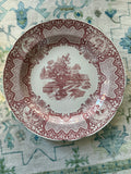 Spode Archive Collection Victorian Series "Seasons" Cranberry Transferware