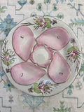 Antique Nippon Dogwood Pink and Green Oyster Plate