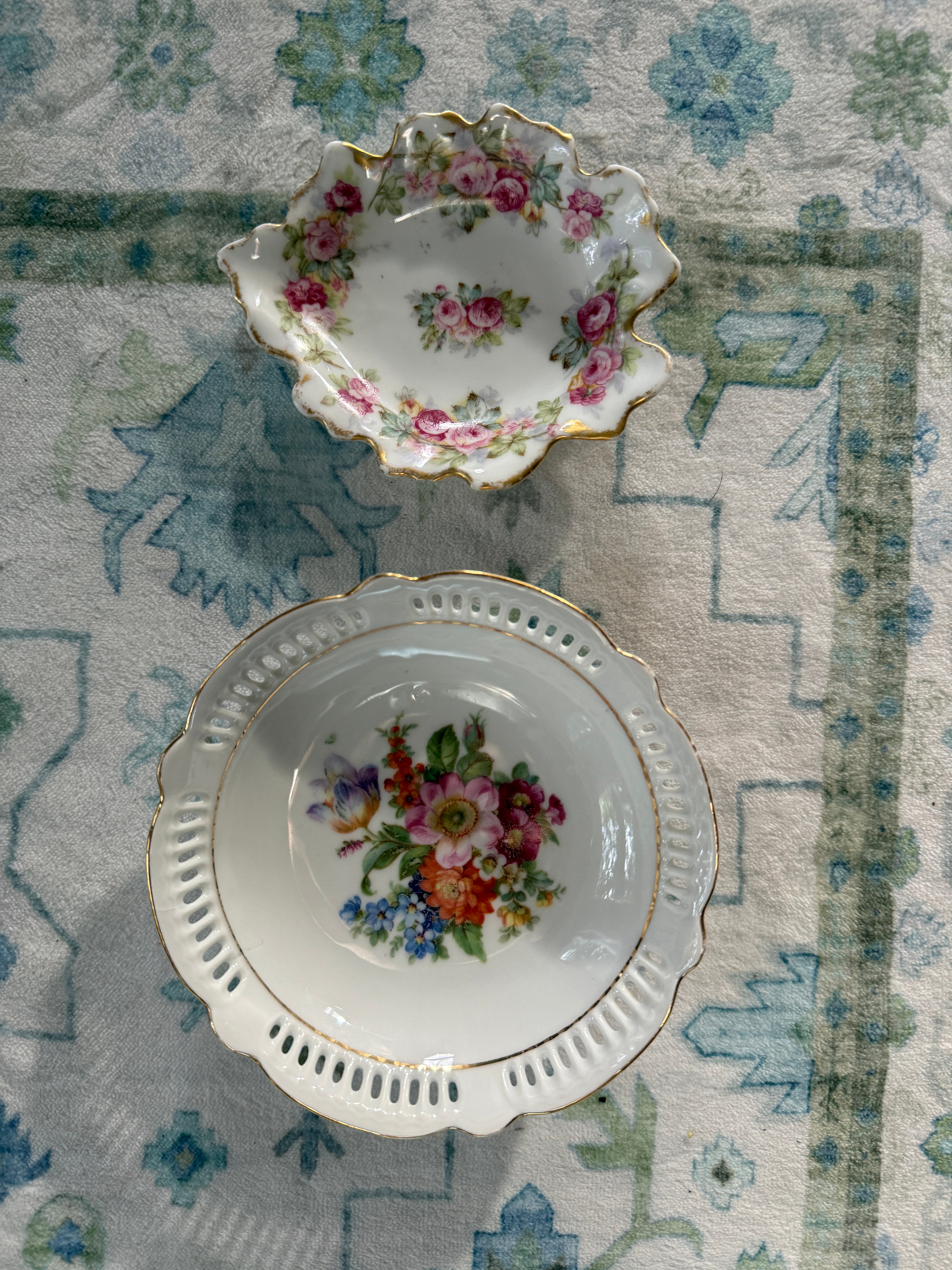 Trinket Tray Bundle: Limoges Leaf & Bavarian