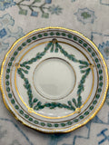 Antique Pointons Stoke-on-Trent Green and Gold Swag 5 1/4" Plate
