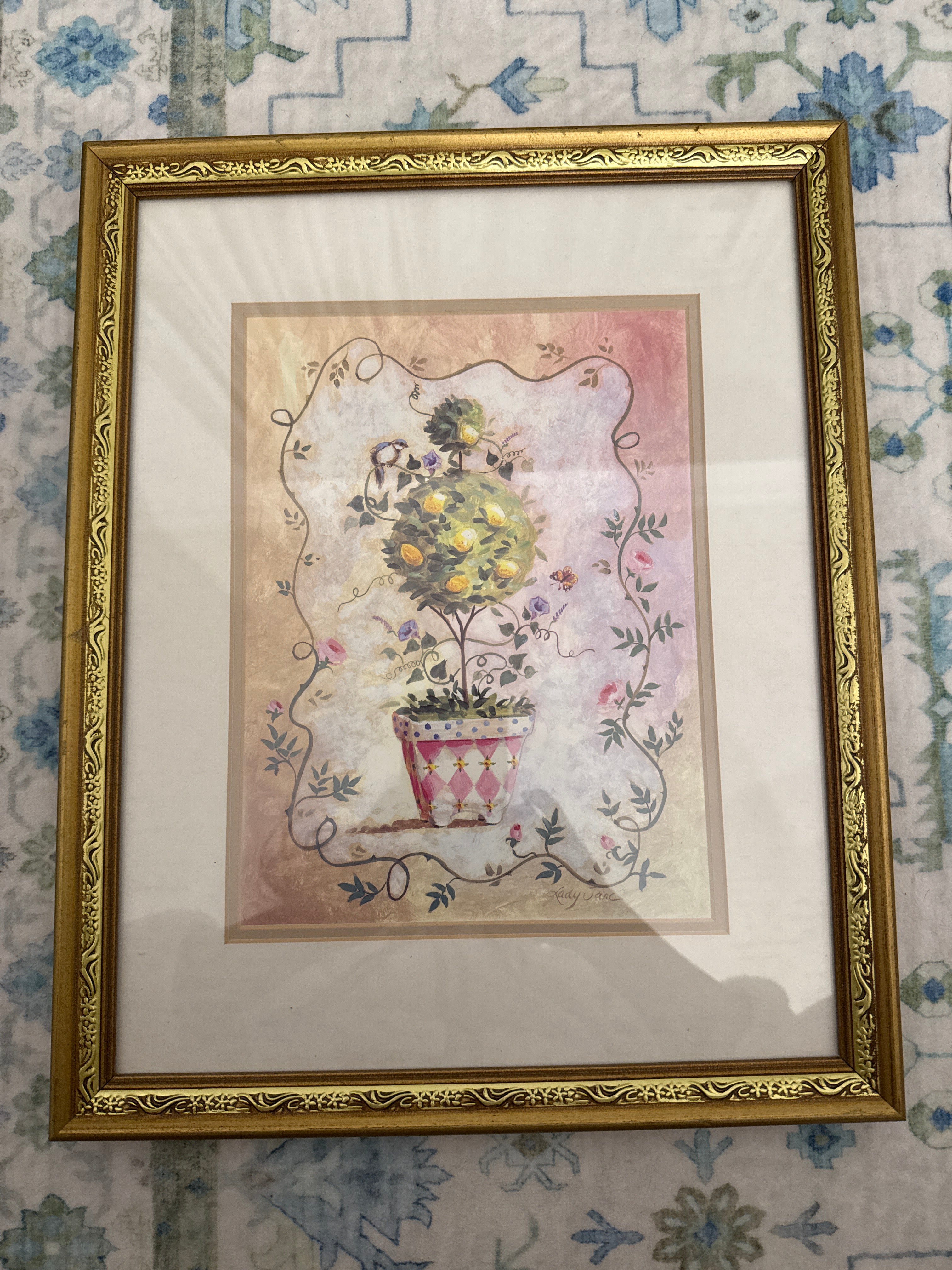 Lemon Topiary Framed Print