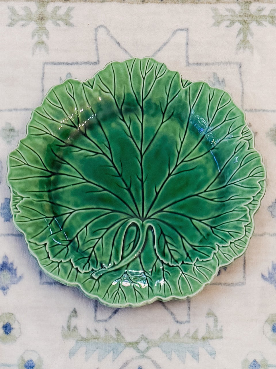 1948 Wedgwood Cabbage Majolica Plate - 8”