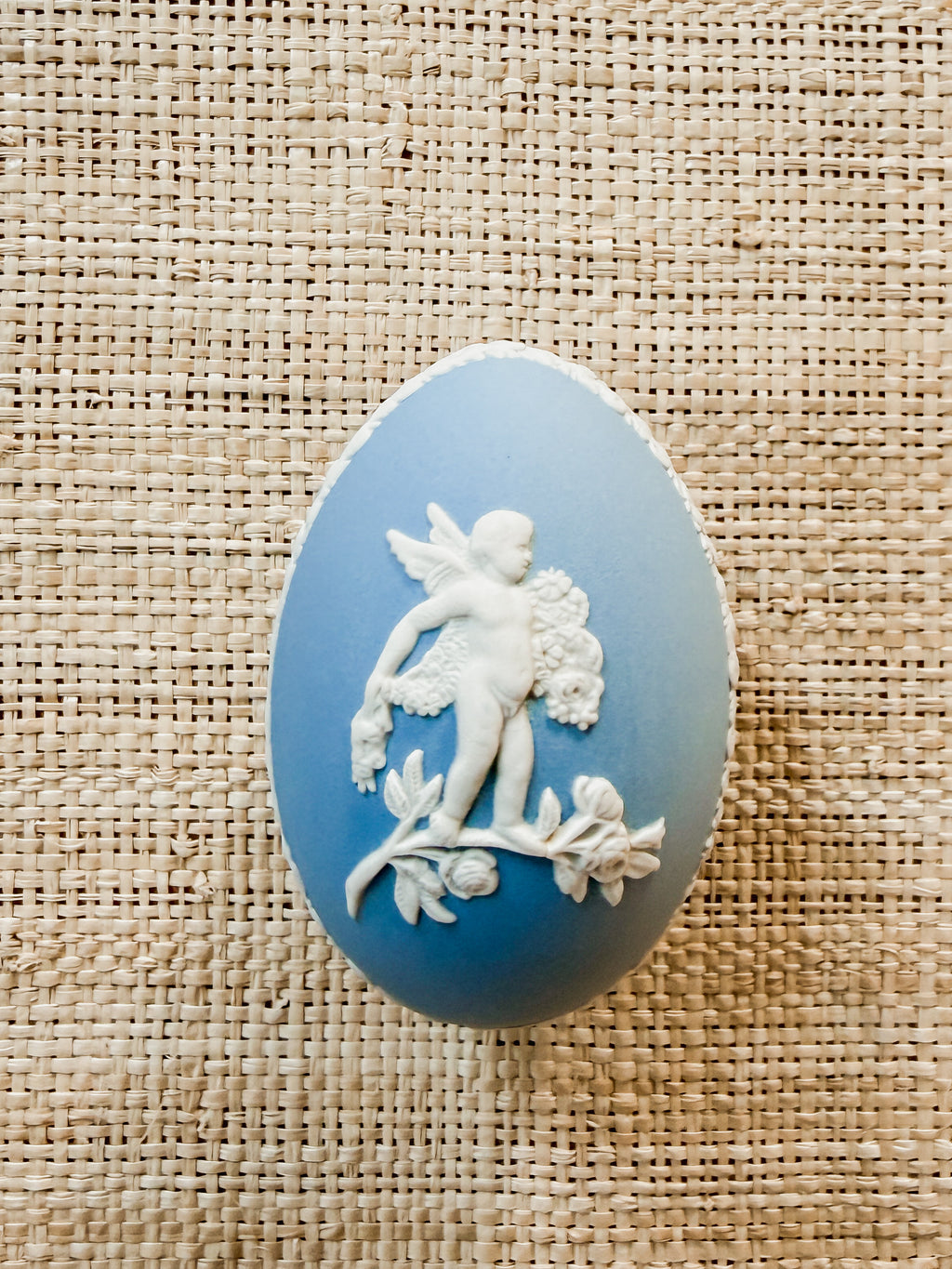 Vintage Wedgwood Jasperware Lavender (Light Blue) Egg Trinket Box