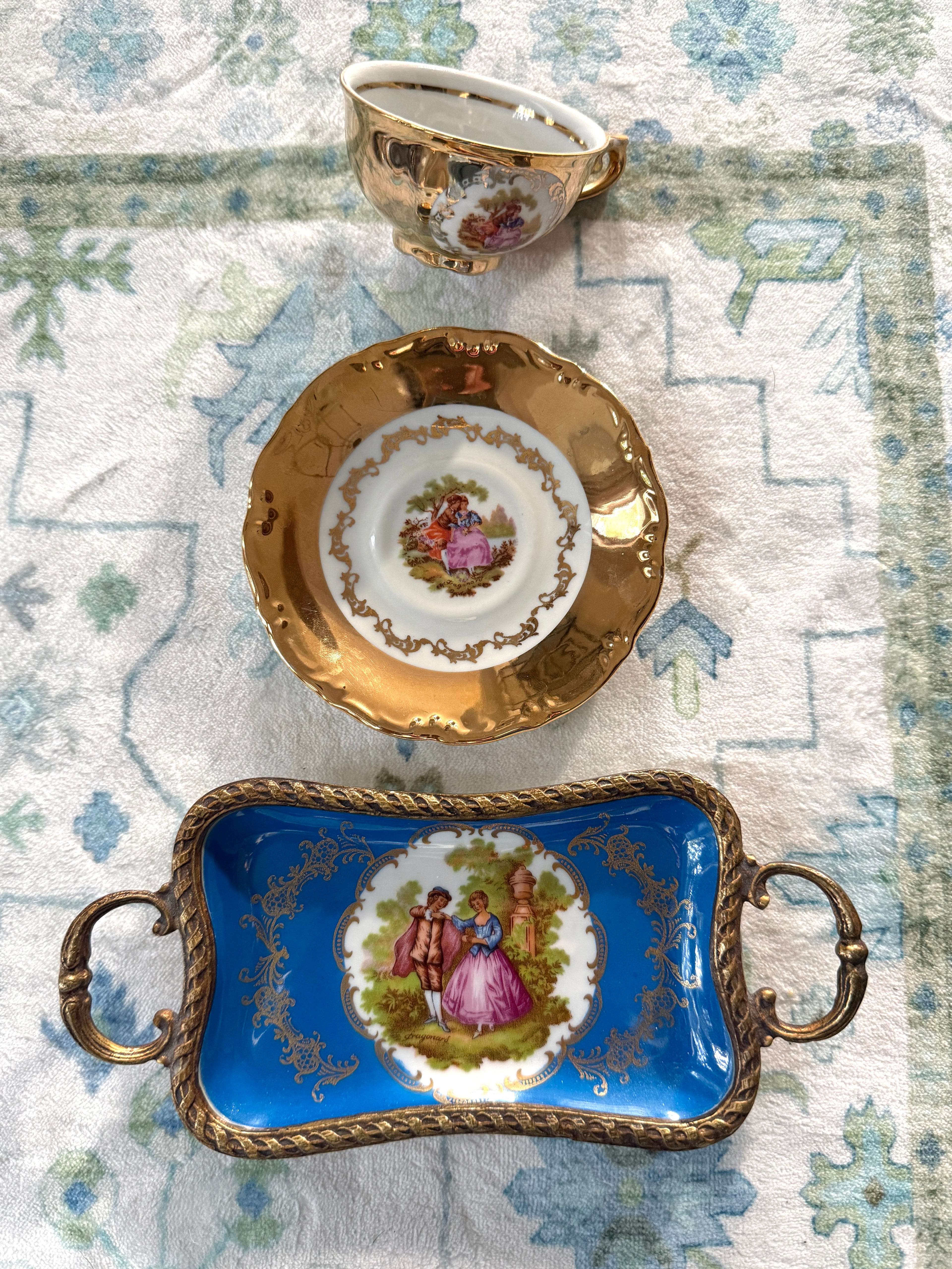 Courting Couples Tray and Tea Cup & Saucer