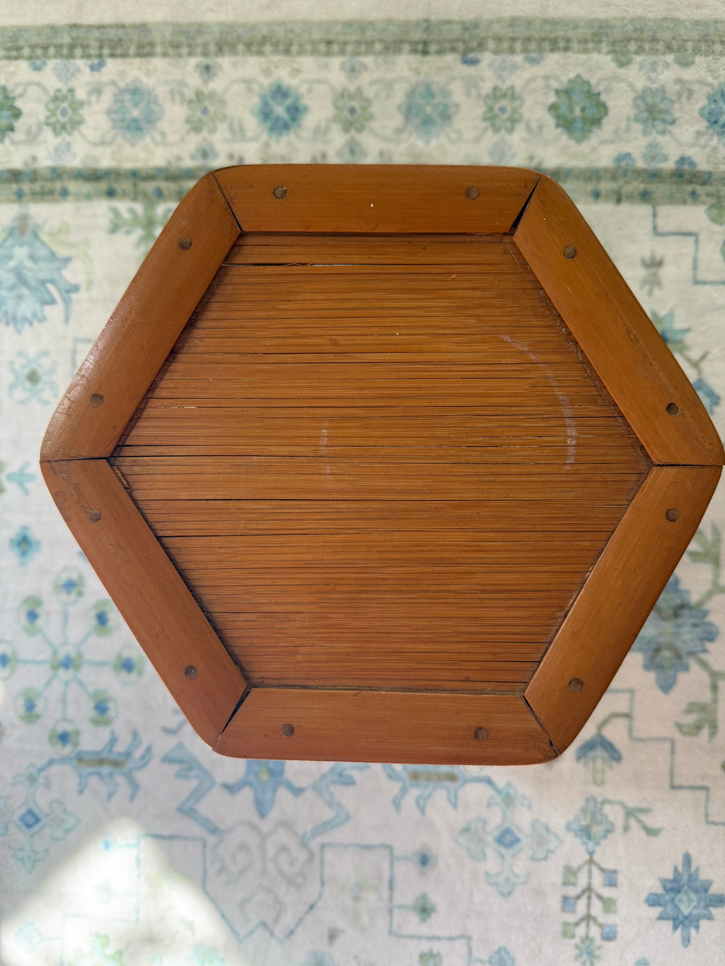 6-Sided 9” x 8.25” Bamboo Stool - water mark