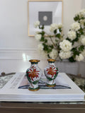 Cloisonné Vase Mirror Pair