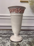 Wedgwood Queensware Pink on Cream 6 1/2" Vase