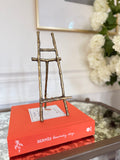 Vintage Brass Bamboo Easel - disclaimer: replacement chain