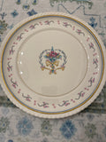 Vintage Monticello by Steubenville “Antoinette” Pink, Blue, and Gold Plate