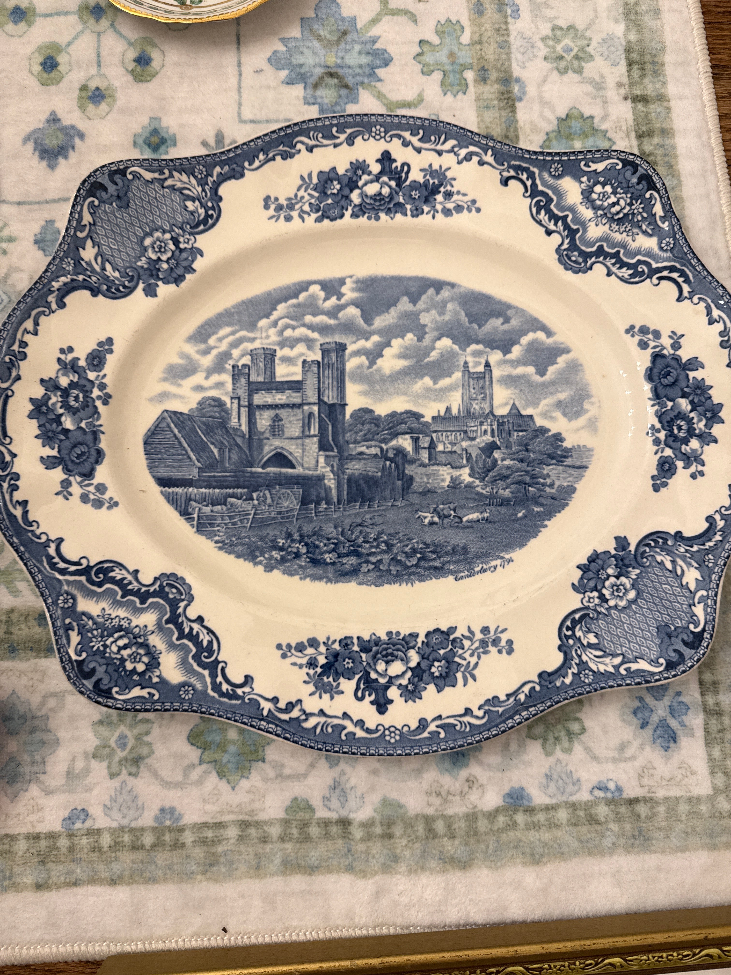 Vintage Johnson Bros Old Britain Castles Oval Platter