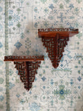 Rosewood or Mahogany Wall Shelves