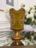 Terracotta Florentine 9”x6” Vase - paint loss spot