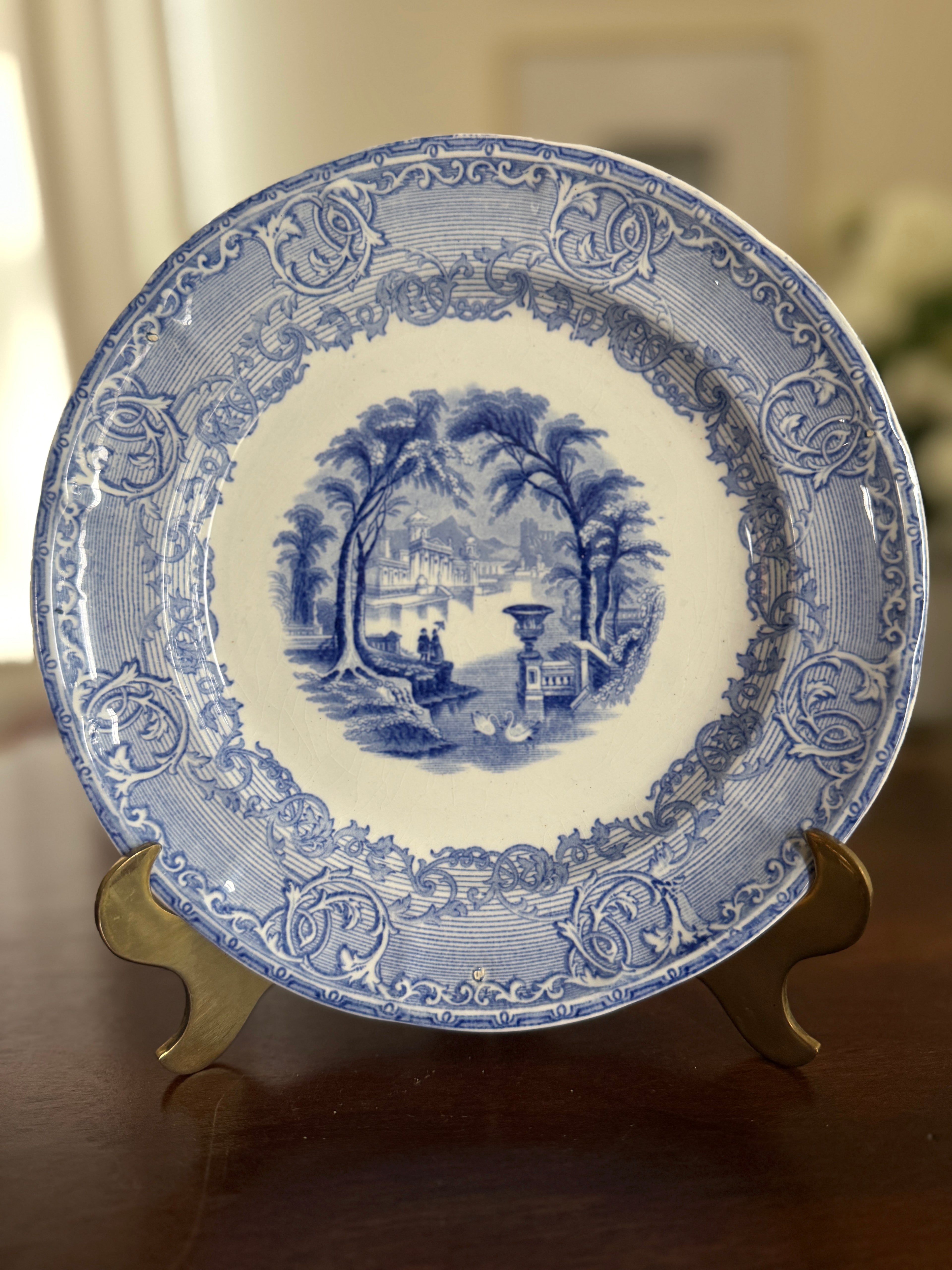 Antique Wedgwood "Venus" Blue Transferware 7 3/4” Plate