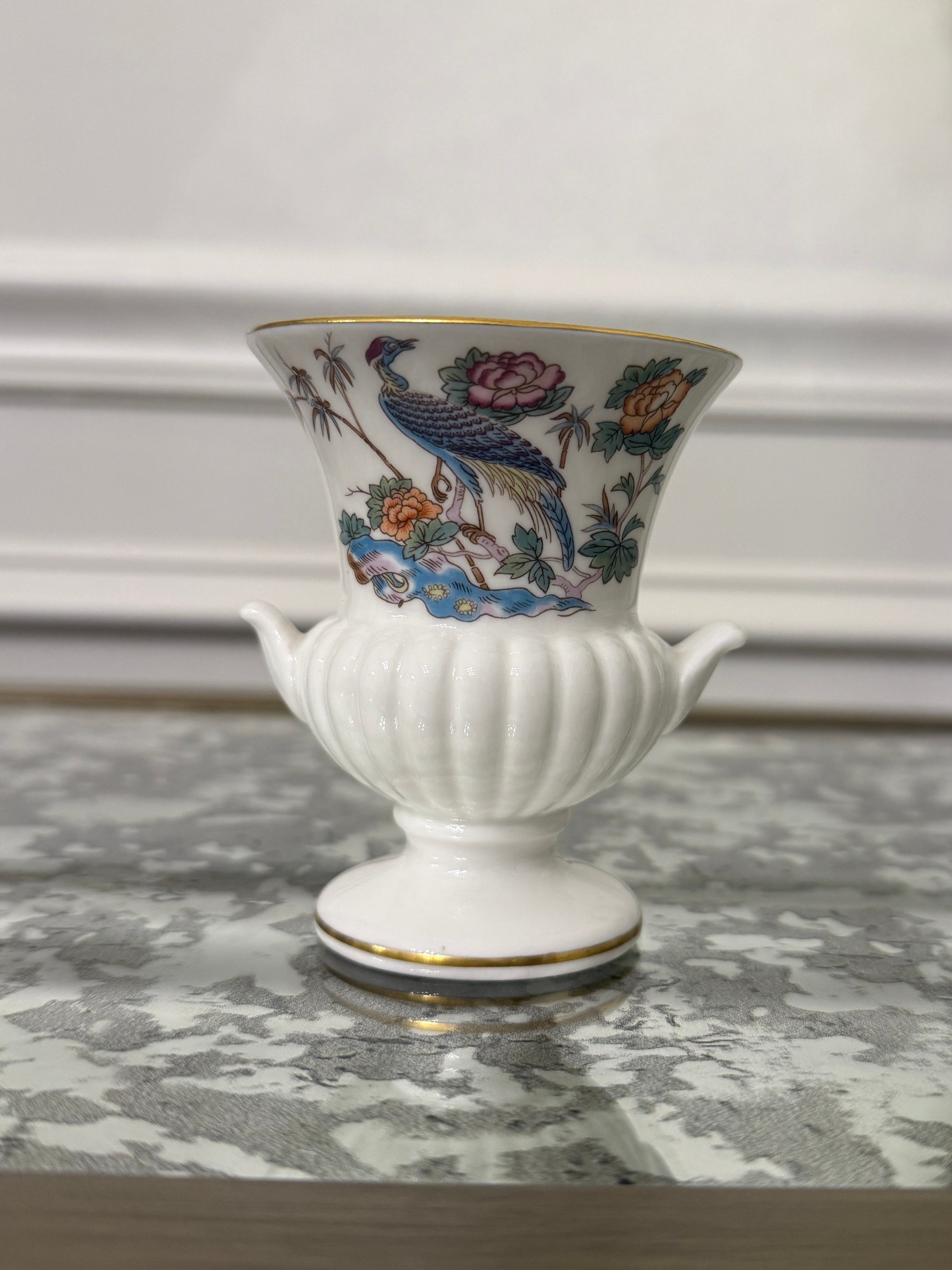 Wedgwood Kutani Bird and Floral 3 1/2" Urn Vase