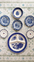 Plate Wall Sale Set: Instant Plate Wall - Blue Willow, Liberty Blue, Wedgwood Boston (1 has back chip)
