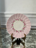 Vintage Myott Pink Scalloped 4 7/8" Pair of Plates - One has back chip