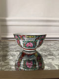 Vintage Rose Medallion Rice Bowl - 4 1/2”W x 2 1/2”H